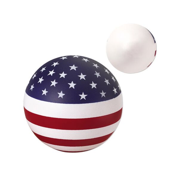 Stars and Stripes Patriotic Round Stress Ball Thumbnail