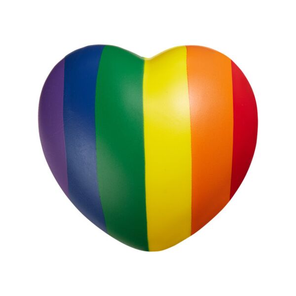 b.free Rainbow Pride Heart Shape Stress Ball Thumbnail