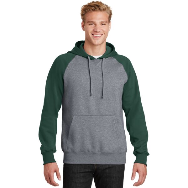 Raglan Colorblock Pullover Hooded Sweatshirt Thumbnail